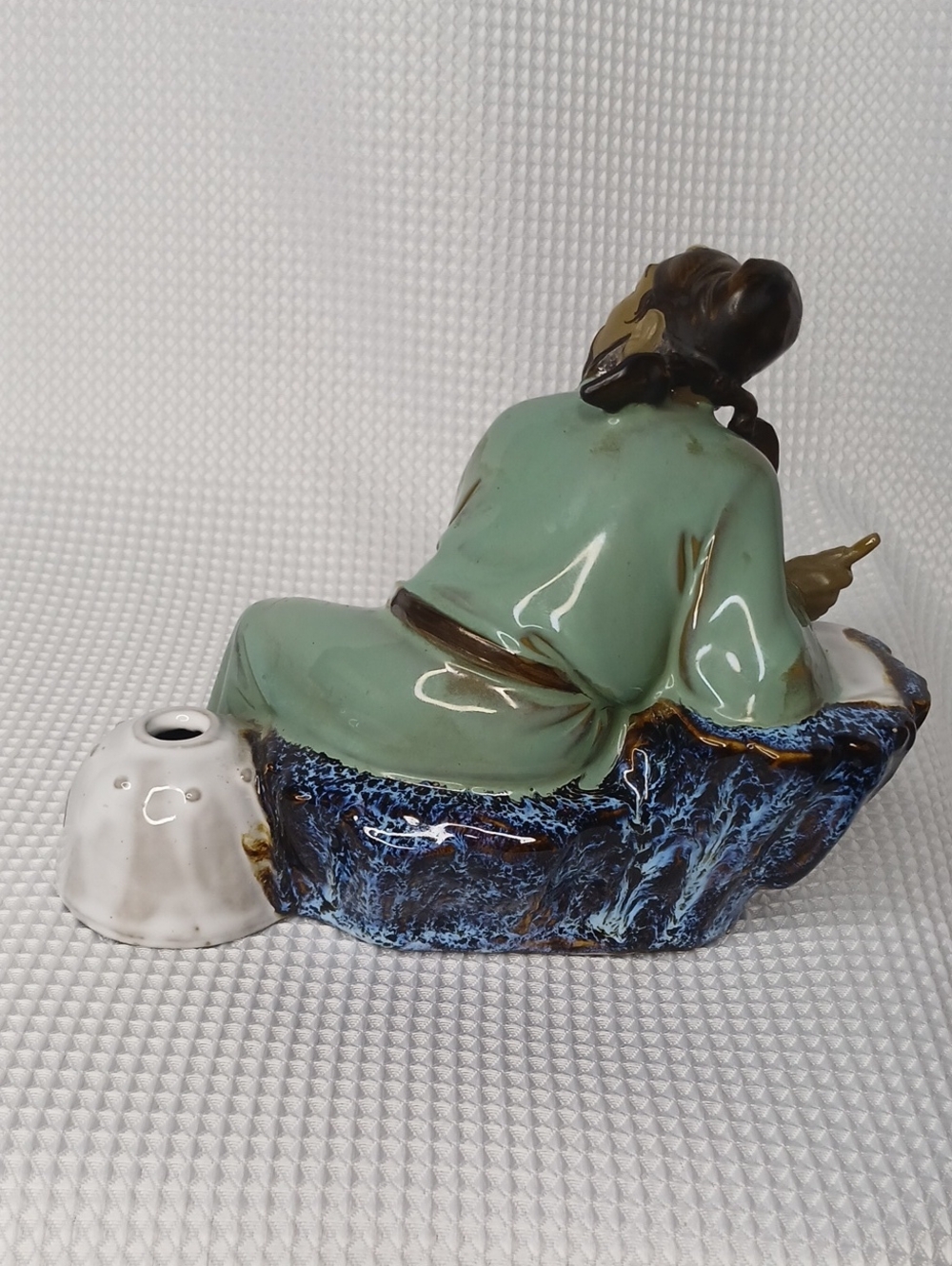 Vintage Chinese Shiwan Mudman Ceramic Li Bai Scholar Figurine - Picture 4 of 8